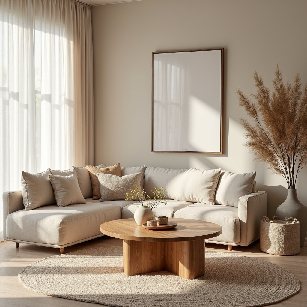 Warm Neutral Living Room 17