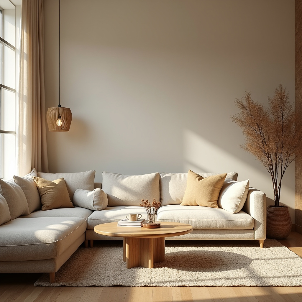 Warm Neutral Living Room 28