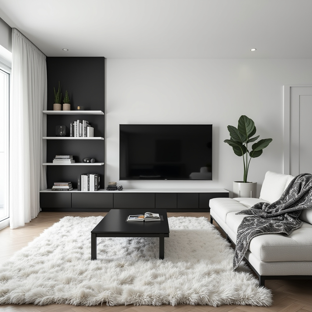 White And Black Living Room Ideas 10