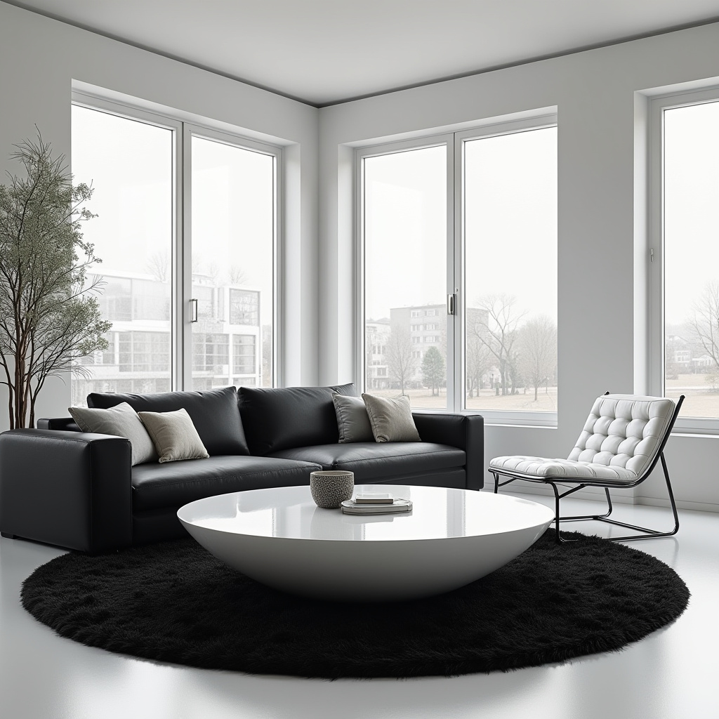 White And Black Living Room Ideas 14