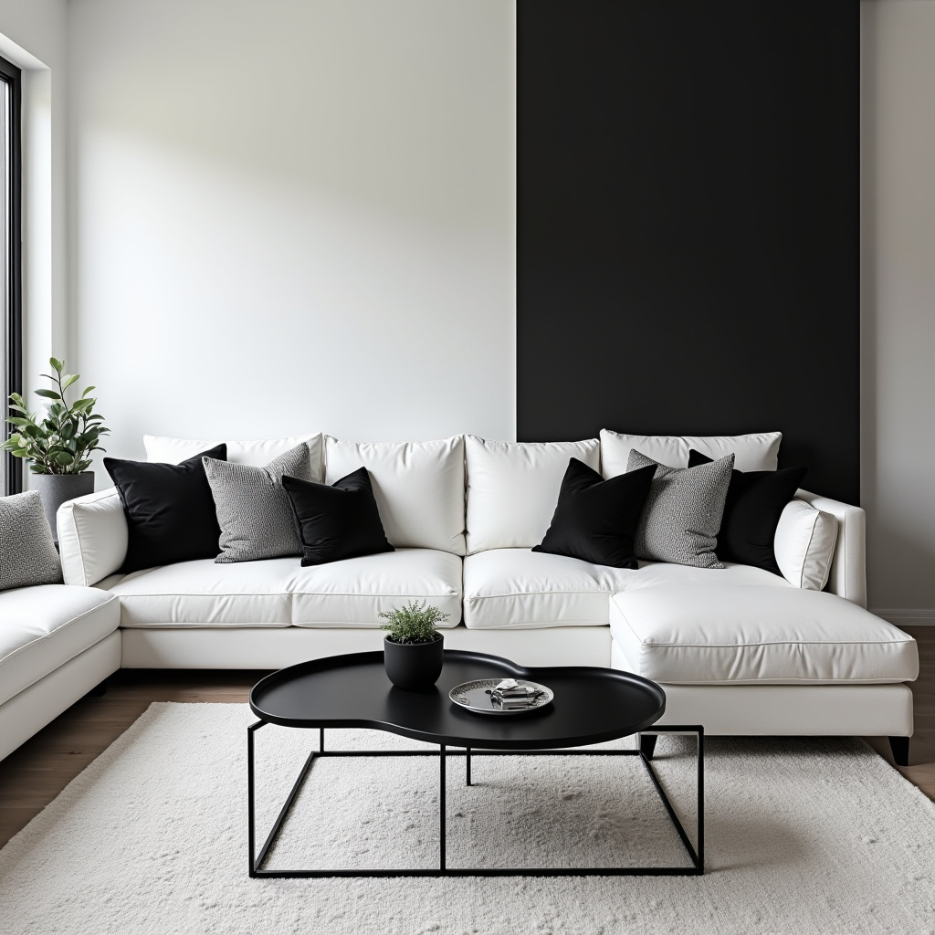 White And Black Living Room Ideas 16