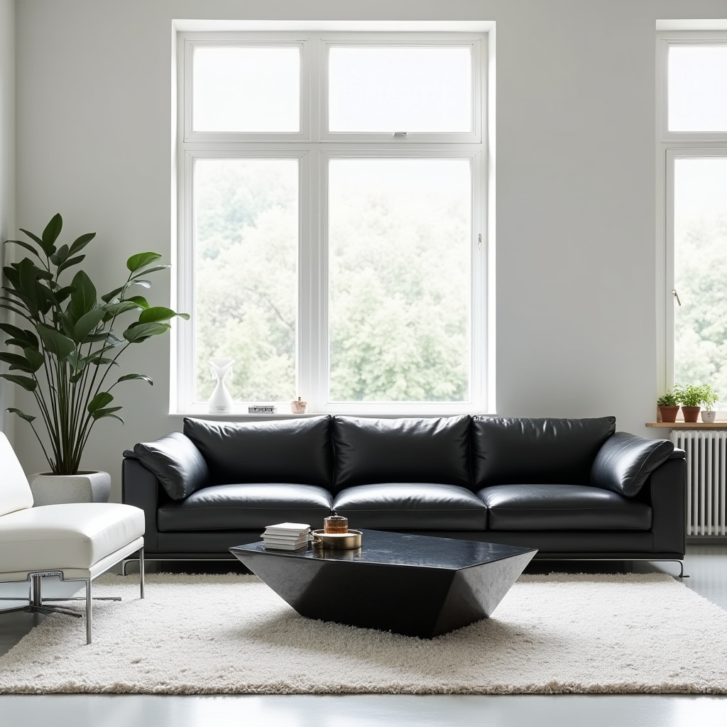 White And Black Living Room Ideas 24