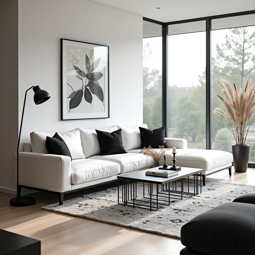 White And Black Living Room Ideas 25