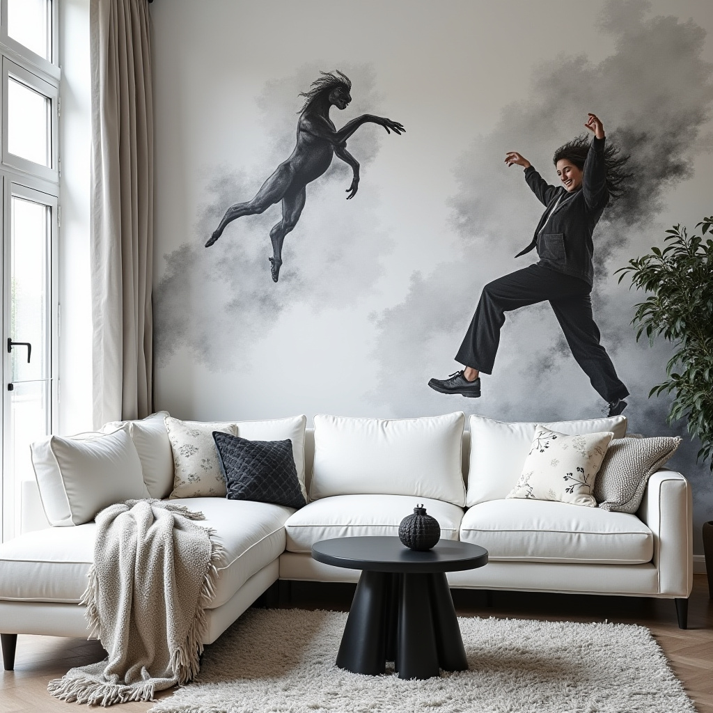 White And Black Living Room Ideas 26