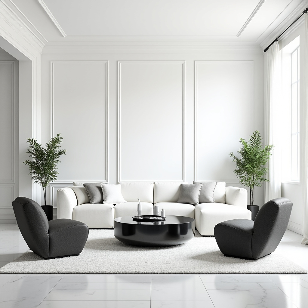 White And Black Living Room Ideas 28