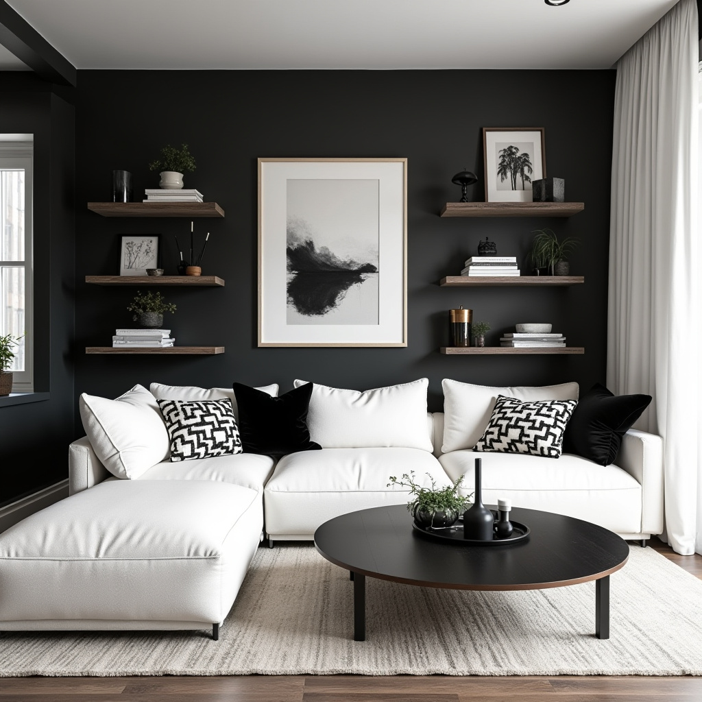 White And Black Living Room Ideas 4
