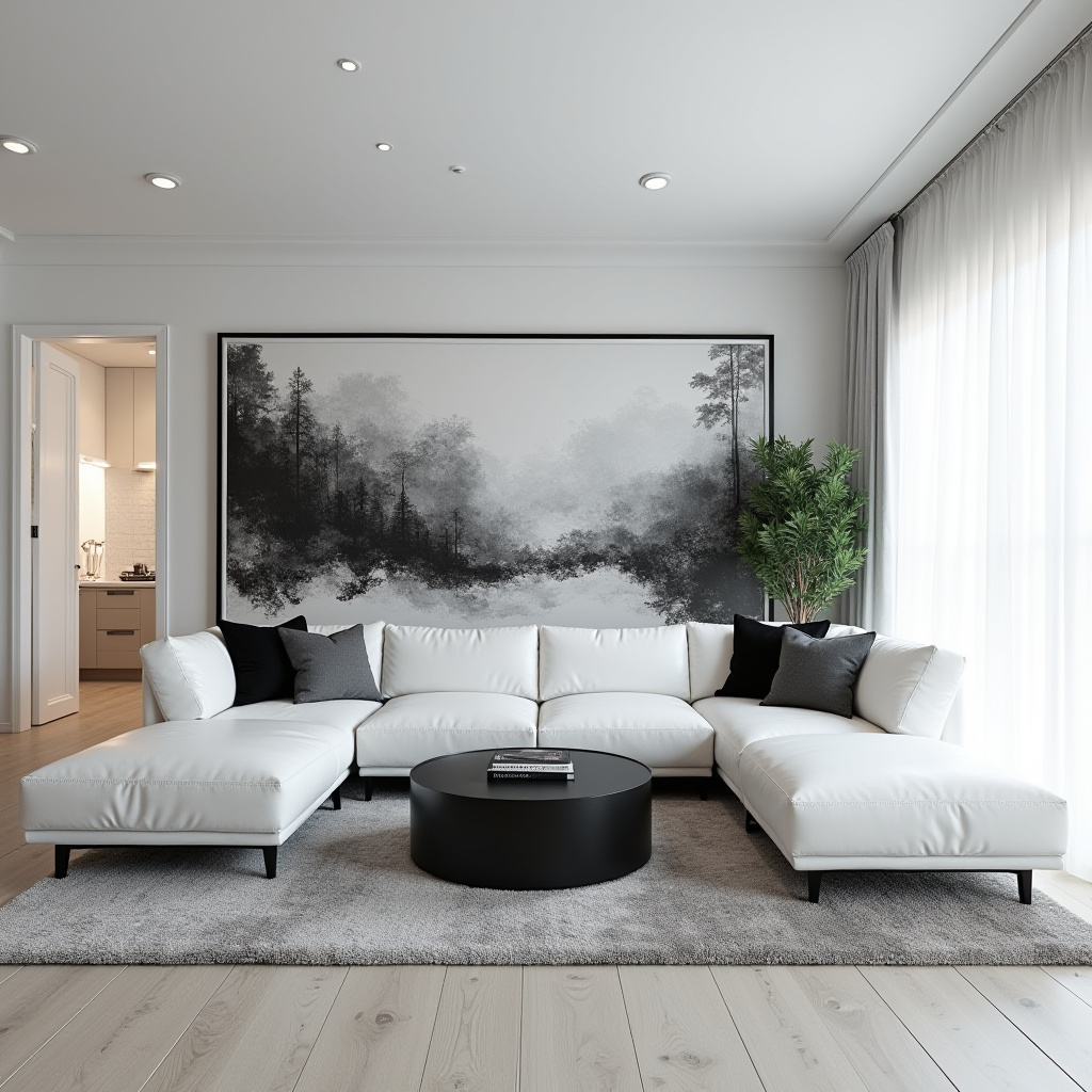 White And Black Living Room Ideas 8