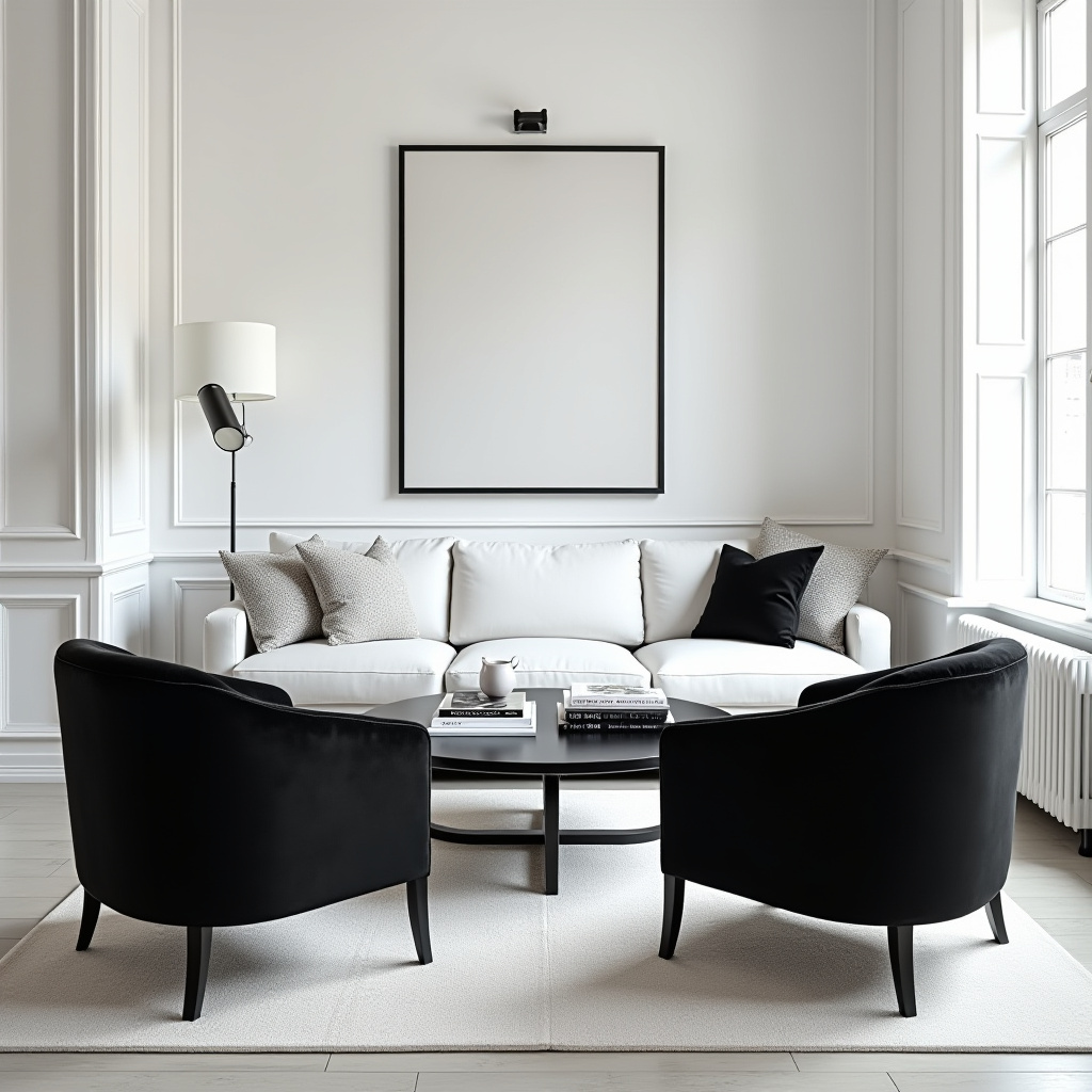 White And Black Living Room Ideas 9