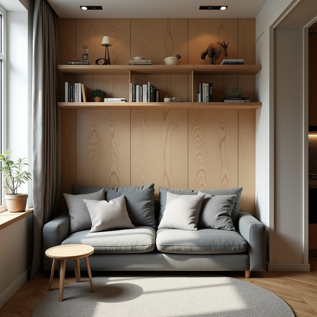 Wood Accent Wall Living Room 11