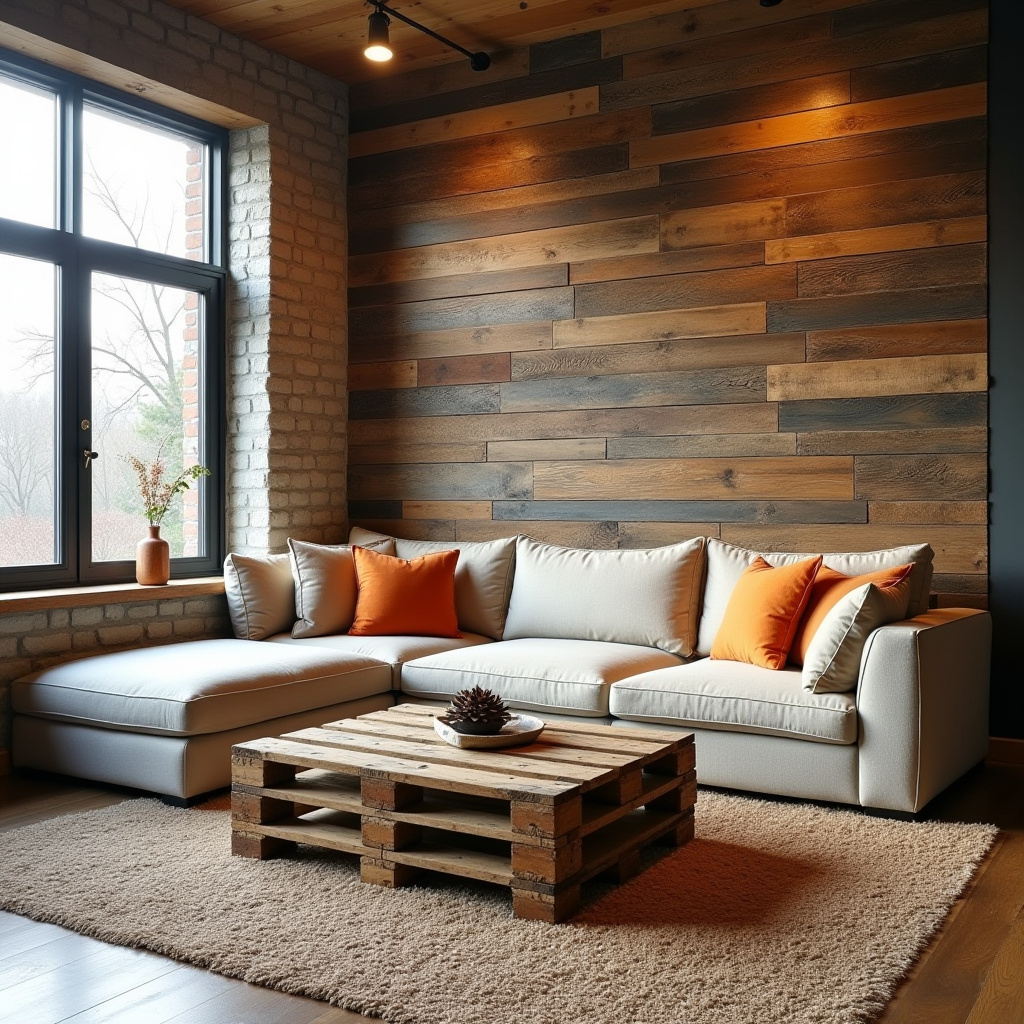 Wood Accent Wall Living Room 13