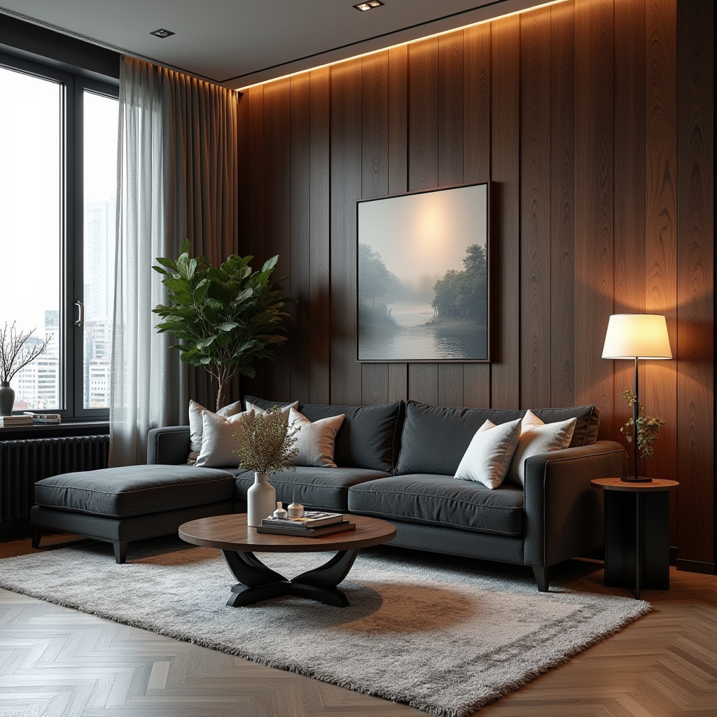 Wood Accent Wall Living Room 19