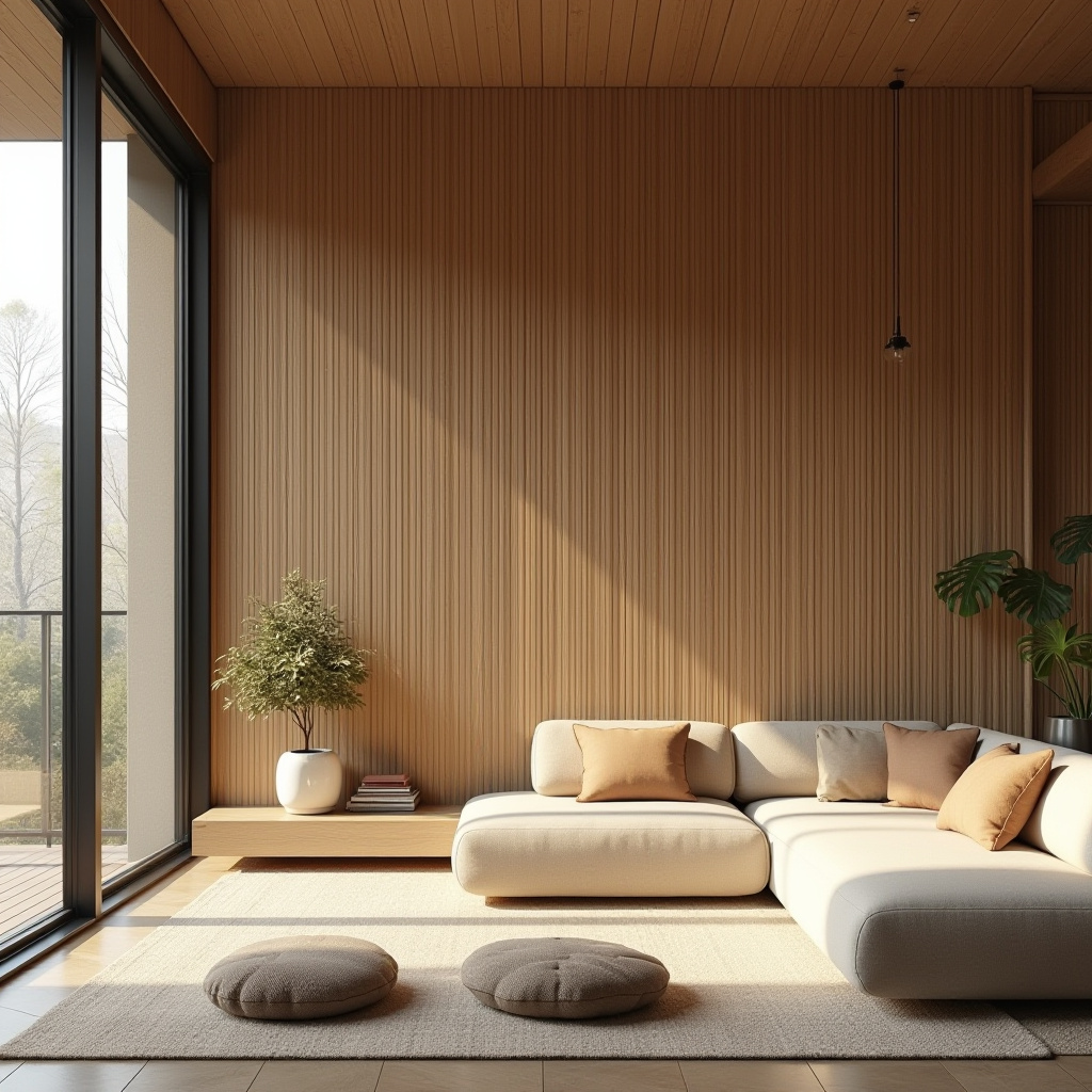 Wood Accent Wall Living Room 24