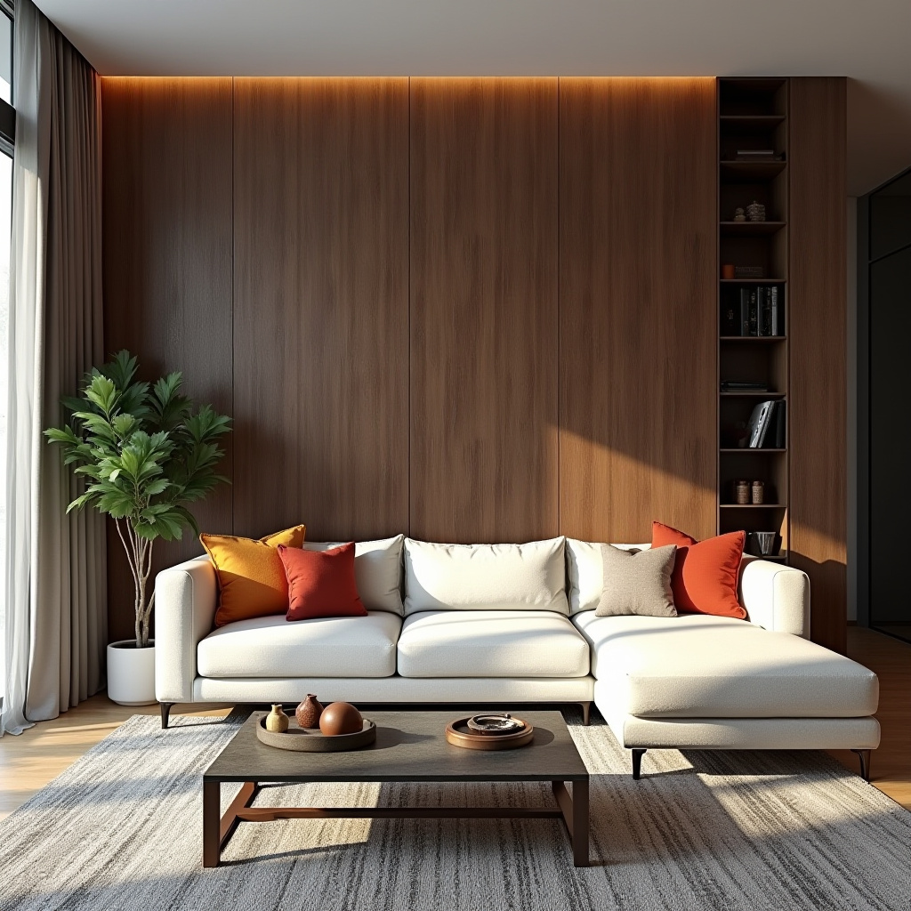 Wood Accent Wall Living Room 28