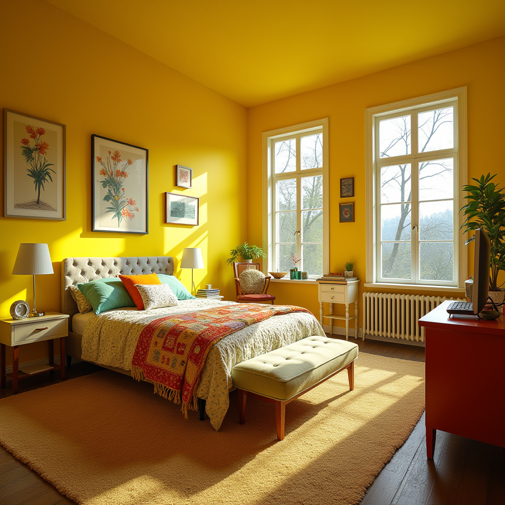 Yellow Bedroom Ideas 29