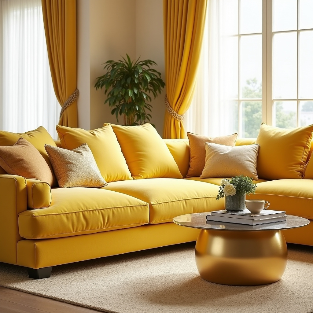 Yellow Furniture Living Room 10