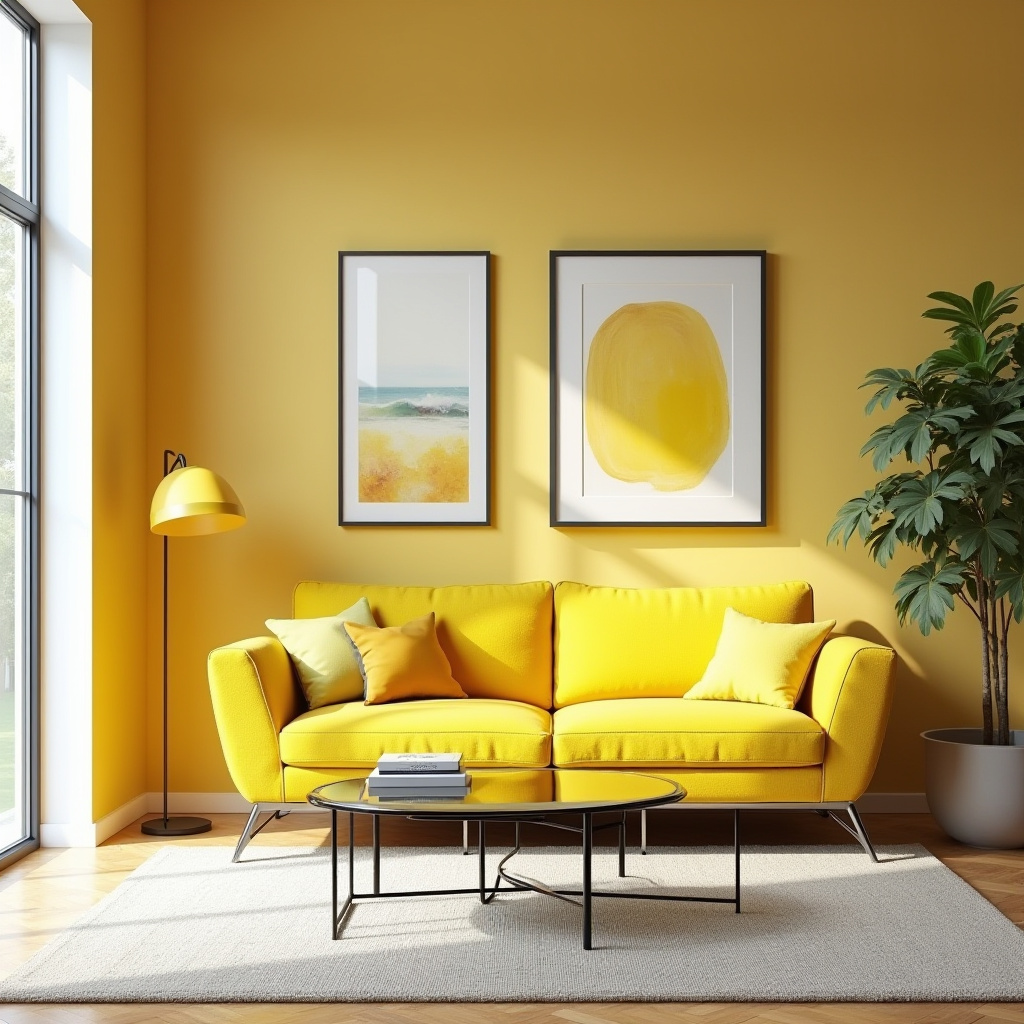 Yellow Furniture Living Room 12