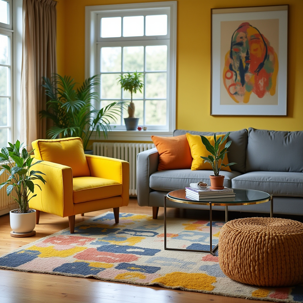 Yellow Furniture Living Room 13