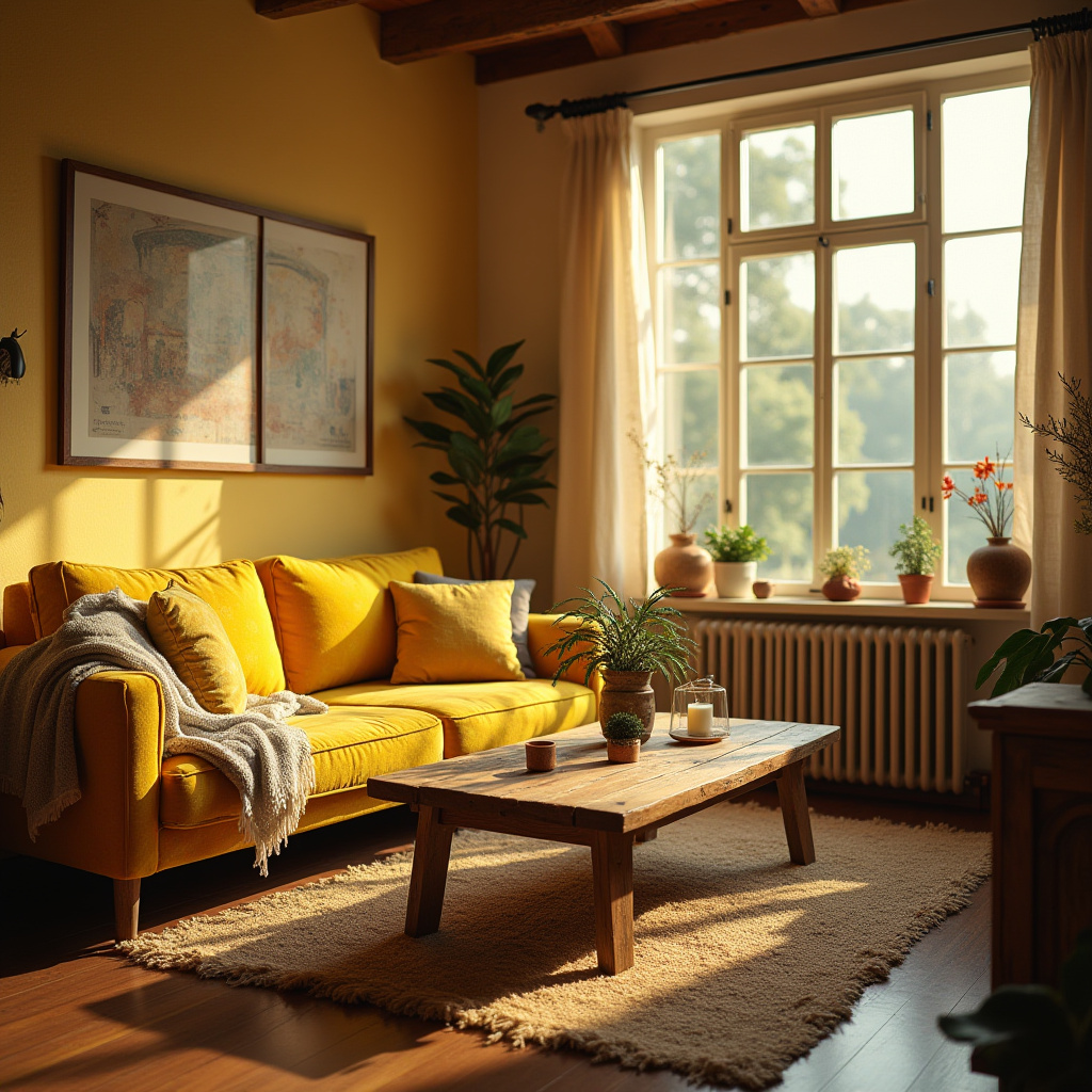 Yellow Furniture Living Room 15
