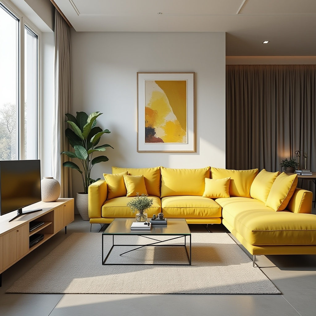 Yellow Furniture Living Room 3