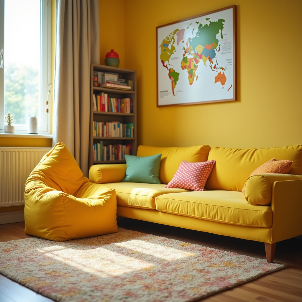 Yellow Furniture Living Room 9